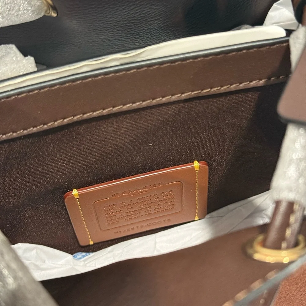 Coach Rowan Bucket Bag  suede/Im/Vintage Brown CCC78 - Picture 10 of 11